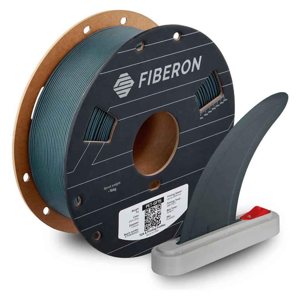 Polymaker PET-GF15 1,75mm DARK GREY 0,5kg (PETG-GF, 500 g, 1.75 mm) (FL02005)