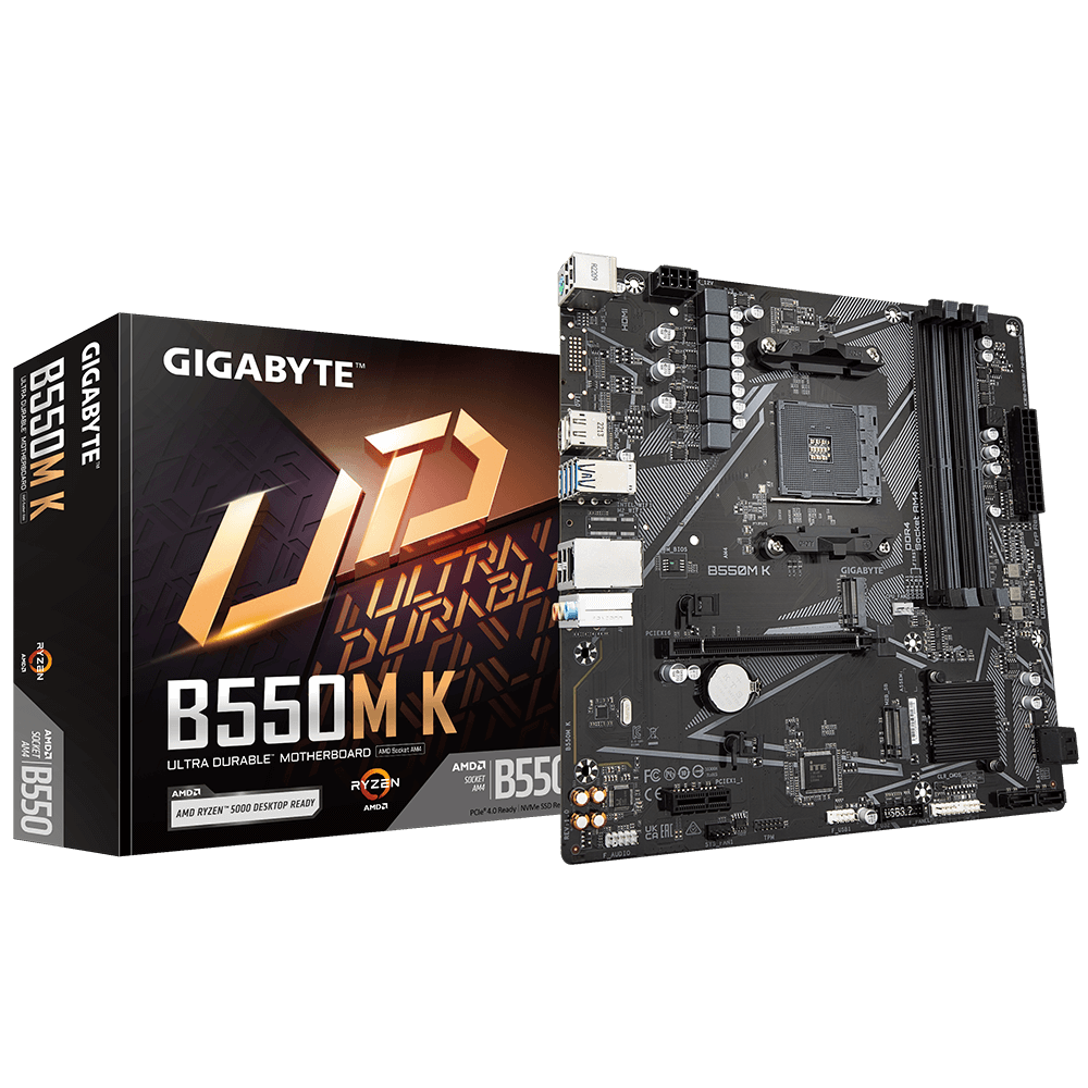 Gigabyte B550M K mATX Mainboard - Sockel AM4