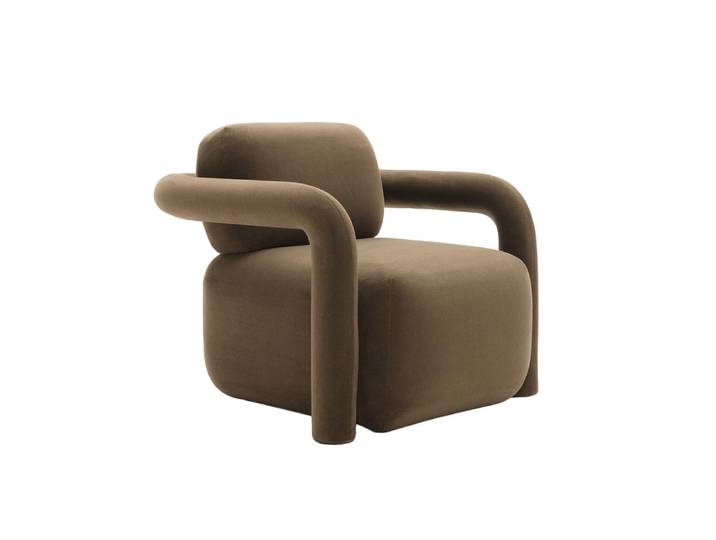 DITRE ITALIA fauteuil HAIRPIN (Catégorie U - Bois, acier, polyuréthane et tissu)