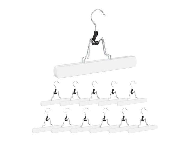 Hosenspanner 12er-Set Weiss-Silber