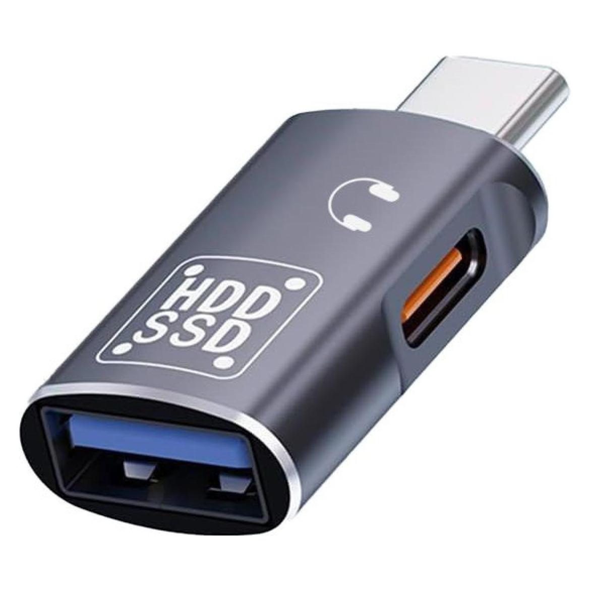 PowerGuard 2-in-1-Connect OTG USB-C 3.0 Adapter & USB-C Headphone Connector (00035039)