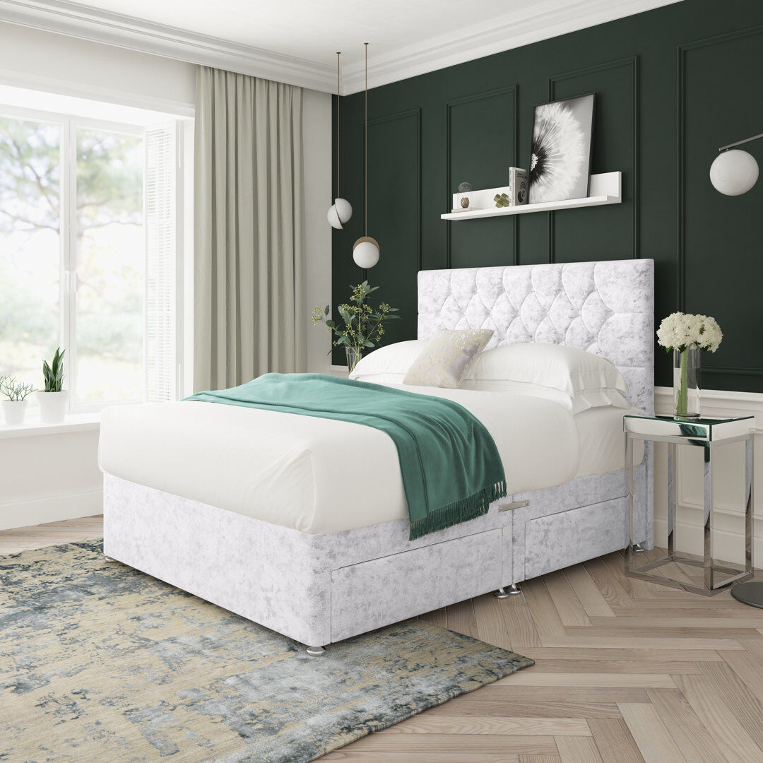 JC Beds Ltd. Upholstered Divan Bed White Small Single (2'6)