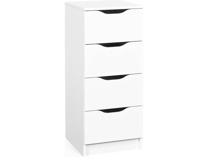 Interlink Commode classique 4 tiroirs\, couleur : blanc\, 40 x 40 x 92cm