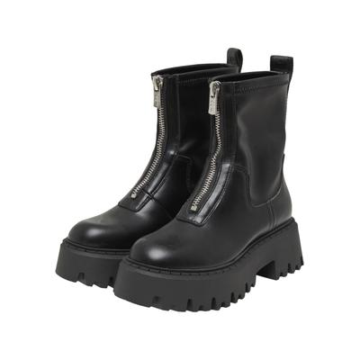 Stiefel BUFFALO "Buffalo ASPEN ZIP - VEGAN NAPPA", Damen, Gr. 41, schwarz, Kunstfaser, unifarben, Schuhe Stiefel