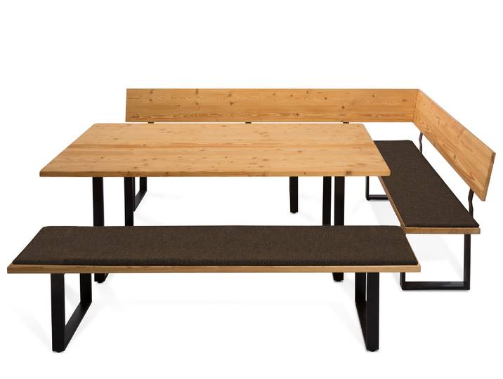 CURBY Essgruppe, rustikale Altholzoptik, Material Massivholz
