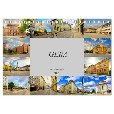 Gera Impressionen (Tischkalender 2027 DIN A5 quer), CALVENDO Monatskalender