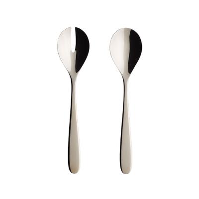 Besteck-Set VILLEROY & BOCH "Salatbesteck Daily Line silber", silber, 2, Essbesteck-Sets, Spülmaschinenfest