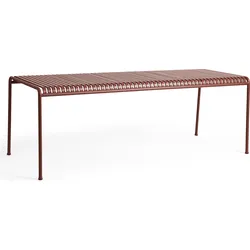 Palissade Gartentisch 220 x 90 cm rot