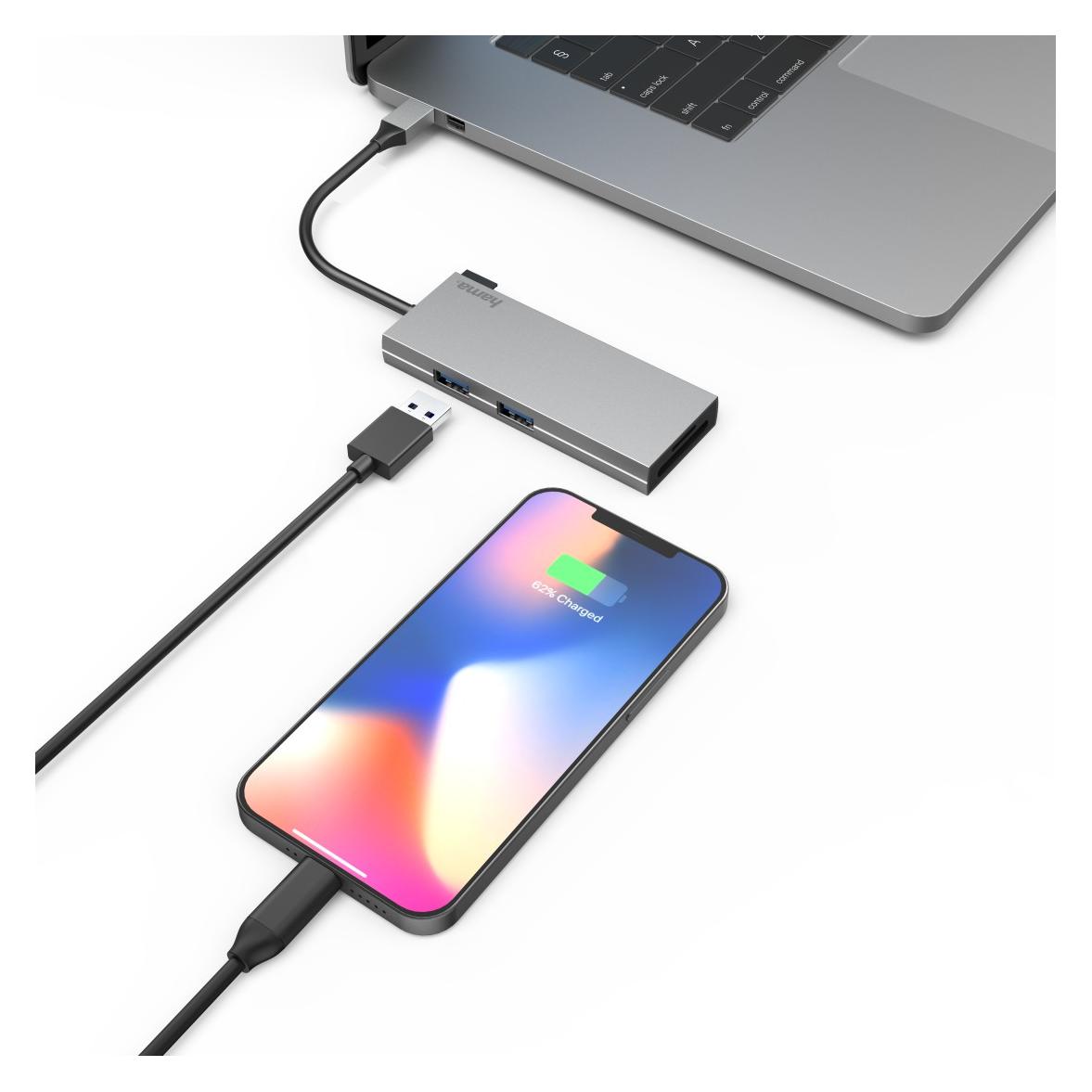 Hama USB-C-Multiport Adapter (USB-C, 6 Ports) (00200110)
