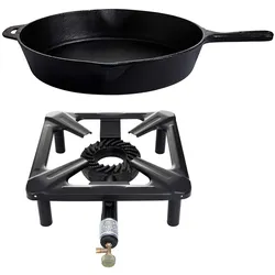 Hockerkocher Gusspfanne - Camping Freizeit - Profiköche - Set Angebot