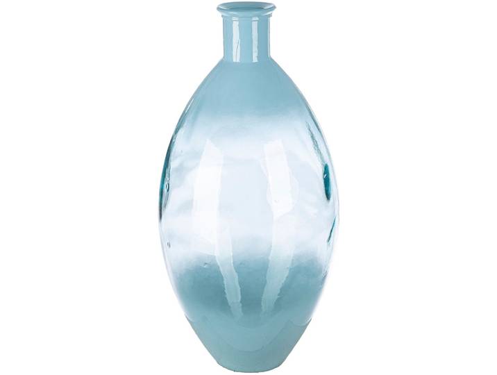 Bodenvase GILDE Bodenvase bauchig Novelle , blau, B:29cm H:59cm T:29cm Ø:29cm, Glas, Vasen, Bodenvase