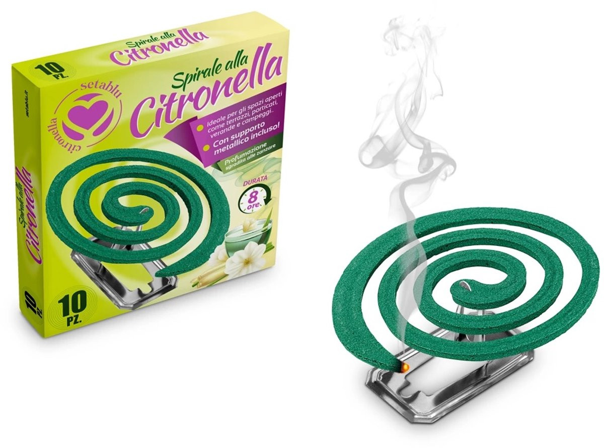 Citronella wierookspiraal tegen muggen - 10 stuks
