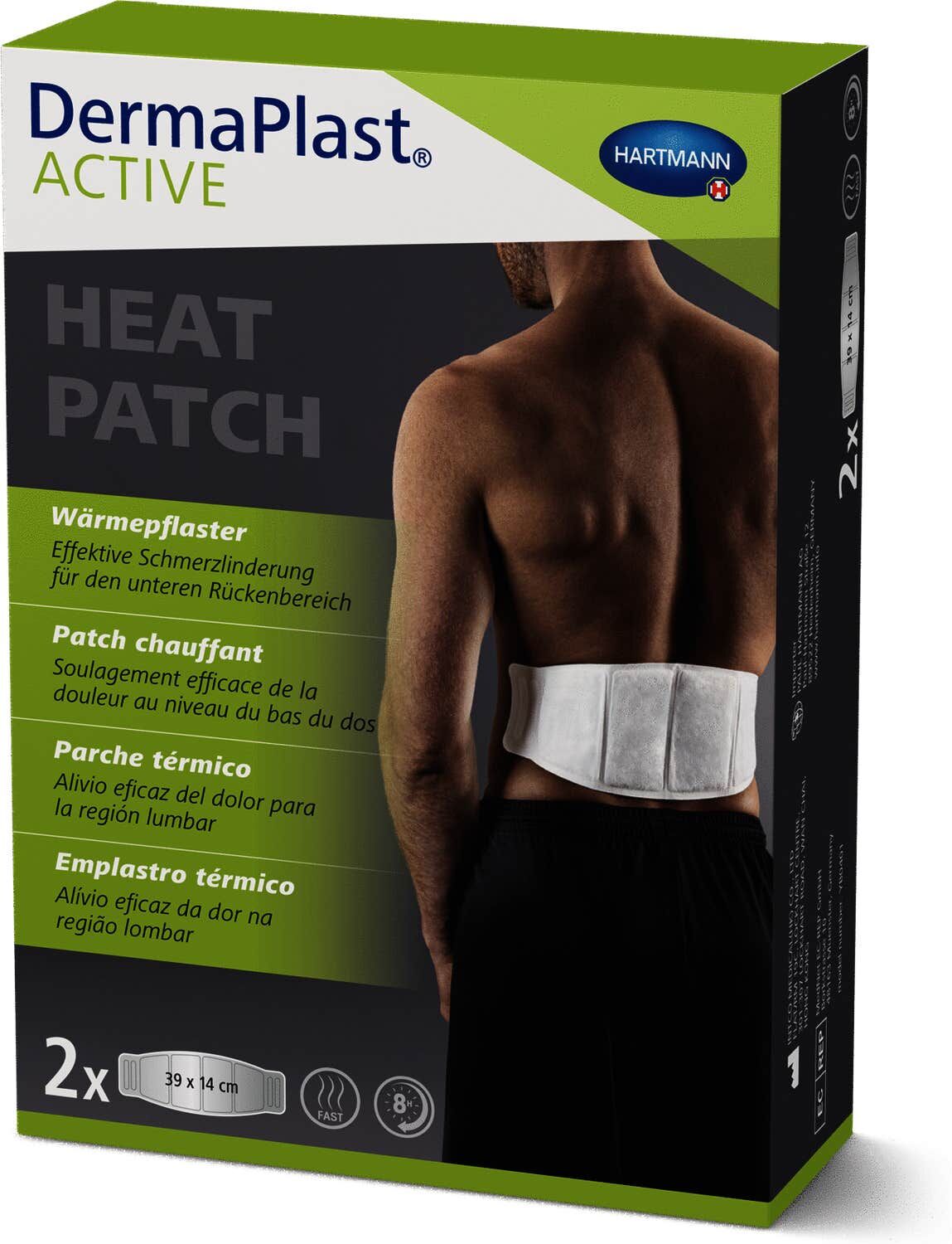 Dermaplast Active Heat Patch Lumbar 39 cmx14 cm 2 uds