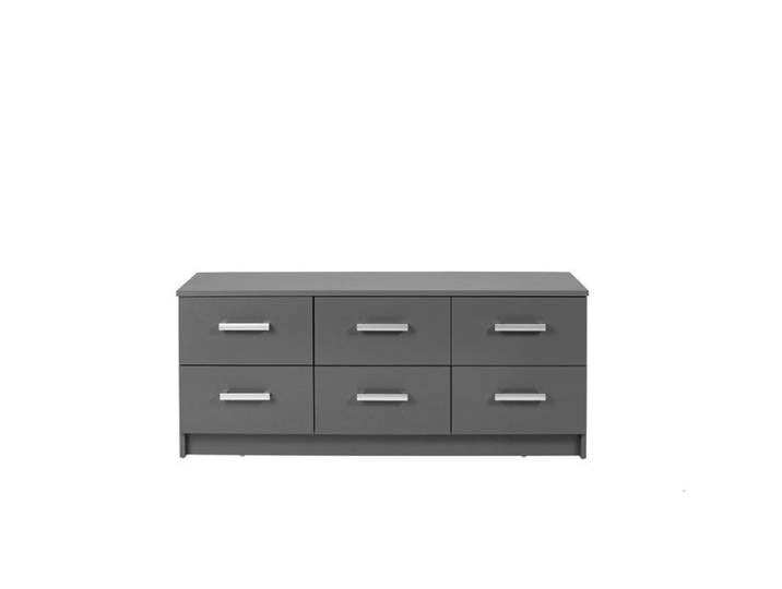 Commode 6 Tiroirs Design  Azio  122cm Gris