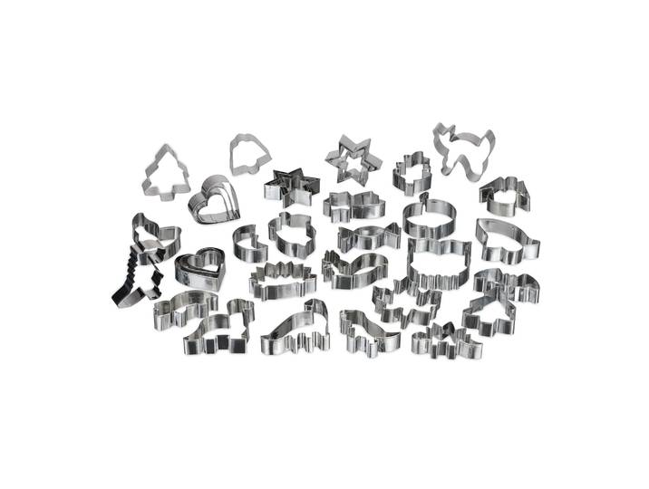 Ausstechformen 36er-Set Silber