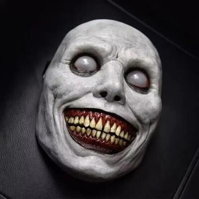 Uplifted Goods Christmas Scary Zombie And Clown Dual Face Costume Mask white