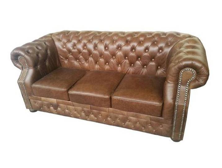 JVmoebel Chesterfield-Sofa Oxford Ledersofa Vintage im Chesterfield-Stil, Made in Europa
