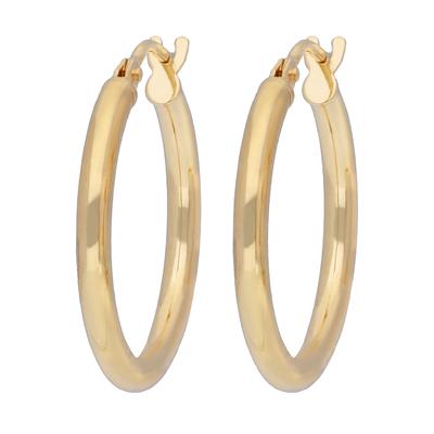 Paar Creolen FIRETTI "Schmuck Geschenk Gold 375 Ohrschmuck Creole" Gr. 15, gold (gelbgoldfarben), Ohrringe, Damen, 15, Gelbgold 375