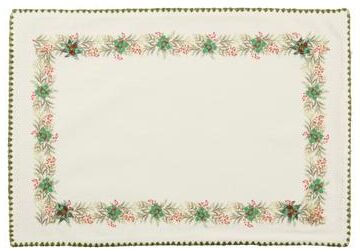 Saro Lifestyle "Holly Placemat (Set of 4) - 13""x19"""