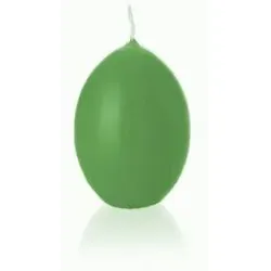 Kopschitz Kerzen Kerzen Eikerzen glatt getaucht Limegrün, 90 x 60 mm, 6 Stück
