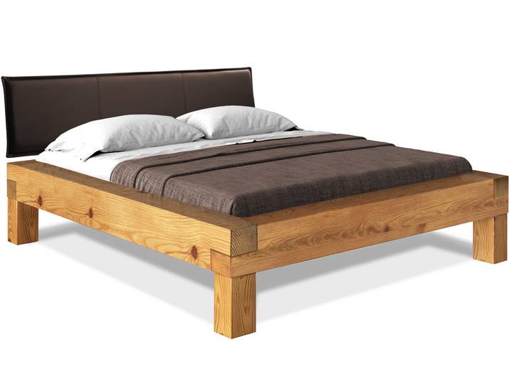 CURBY 4-Fuß-Balkenbett mit Polsterkopfteil, Material