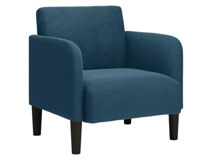 Tmriohed Samtsessel Blau 68x68x70 cm Modern Sessel mit Armlehnen Bequemer Polstersessel mit Samtbezug und Sperrholzarmlehnen für Wohnzimmer Schlafzimmer Arbeitszimmer und Empfang
