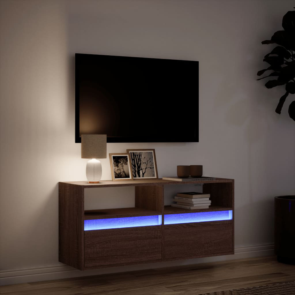 Metro Dallton TV Stand Brown Oak 80cm