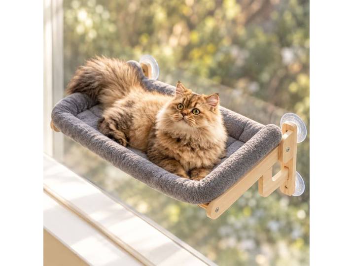 Relaxdays Panier pour chat 2 en 1 fenêtre et mur