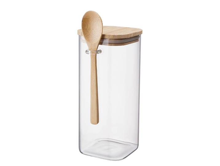 Pot de stockage COMPOSITION 12 x 24 x 10cm Transparent/Marron/Transparent