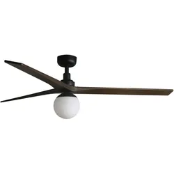 DC Deckenventilator Klim L Schwarz-Nussbaum mit Licht & Fernbedienung