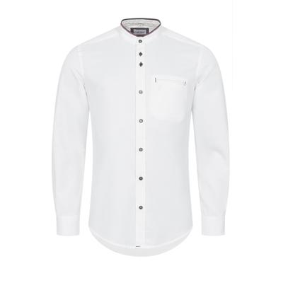 Trachtenhemd NÜBLER "Trachtenhemd Otto", Herren, Gr. L, EURO, weiß, Obermaterial: 100% Baumwolle CO., Hemden Trachtenhemd