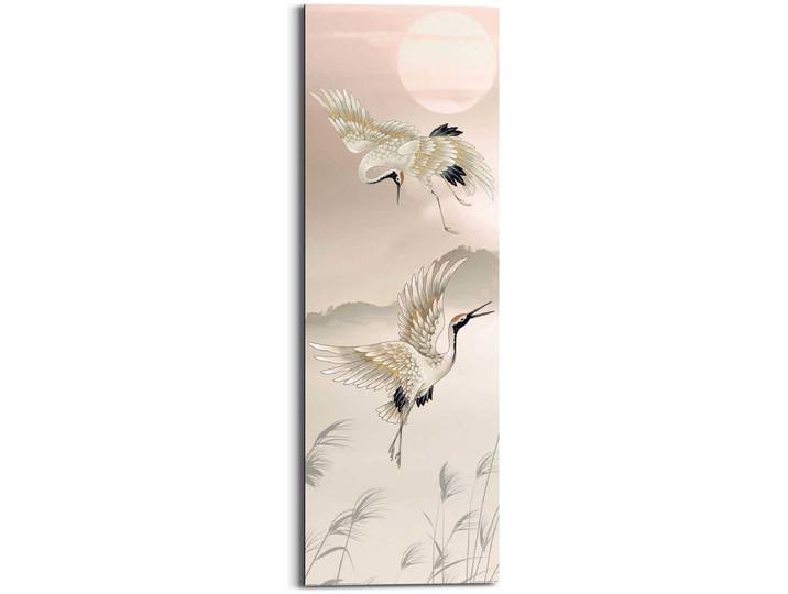 Schilderij Kraanvogels in pastel - 90 x 30 - Hout - REINDERS