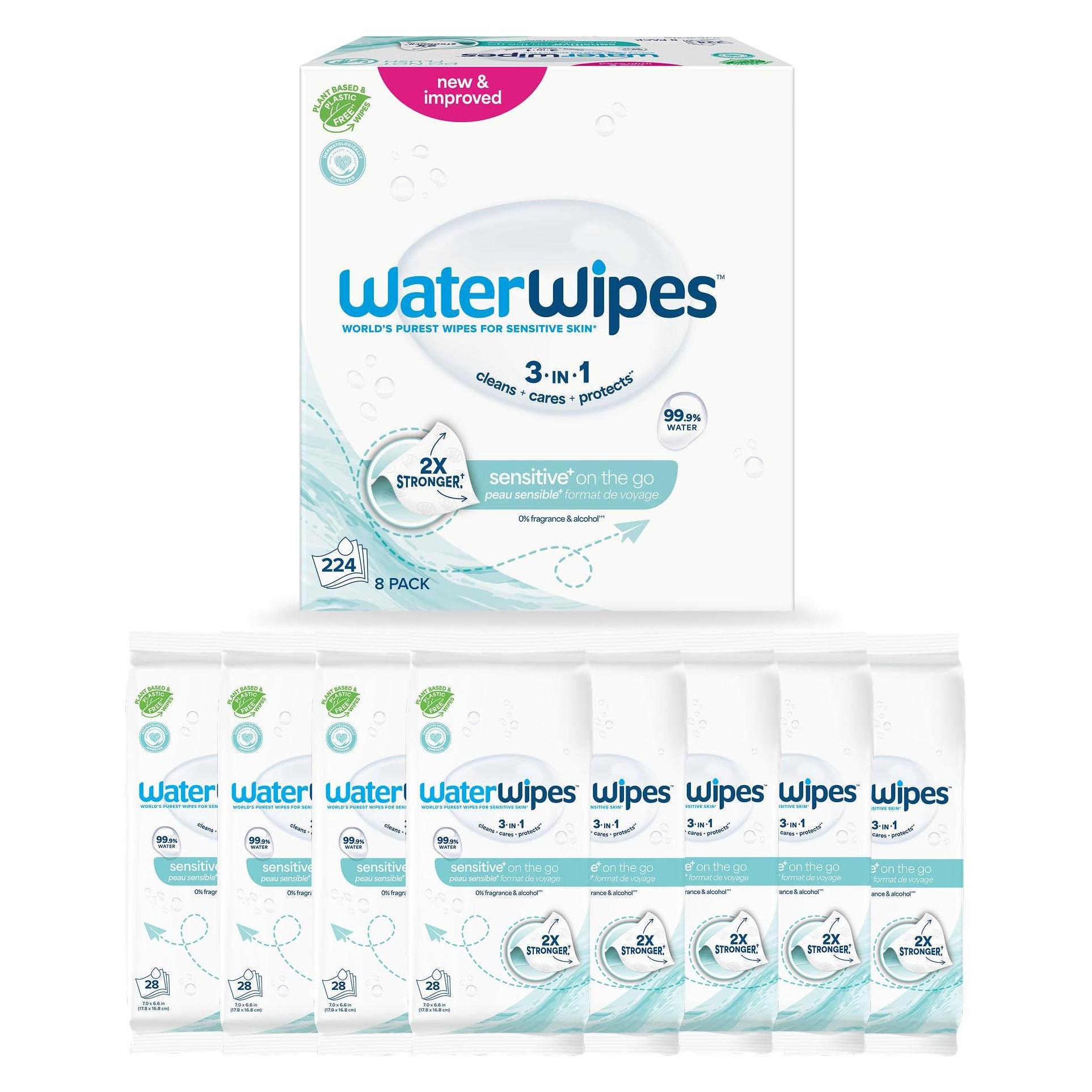 WaterWipes Sensitive+ Feuchttücher 8 Pack (8 x 28 Stk.) (57487351)