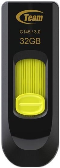 TEAMGROUP C145 USB 3.2 Gen 1 Type-A Flash Drive 32GB - Black/Yellow