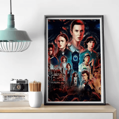 Inspire Picks Stranger Things Canvas Poster Retro TV Series Wall Art For Home & Cafe Decor 3 50x70cm