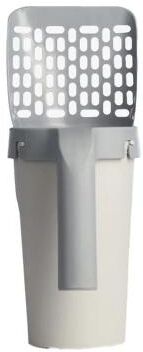 Inspired Finds Candy Color Cat Litter Scoop With Comfort Grip Handle bin Set Gray