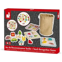 Janod J05318 Memory-Tastspiel, lehrreiches Familienspiel, für Kinder ab 3 Jahren (Deutsch, Englisch, Französisch, Italienisch, Niederländisch, Spanisch, 3 - 6 Jahre)