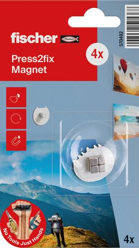 Fischer 570492 Press2fix Magnet 4St.