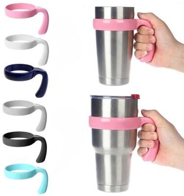 Combo Retail Shop Mug Base Tumbler Cup Handle, Portable Water Bottle Holder, Cup Drink Rack Drink Ware, Bottle Accessory For Easy Carry black For 30oz