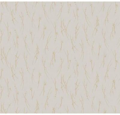 Antonina Vella Sprigs Light Grey & Gold Wallpaper