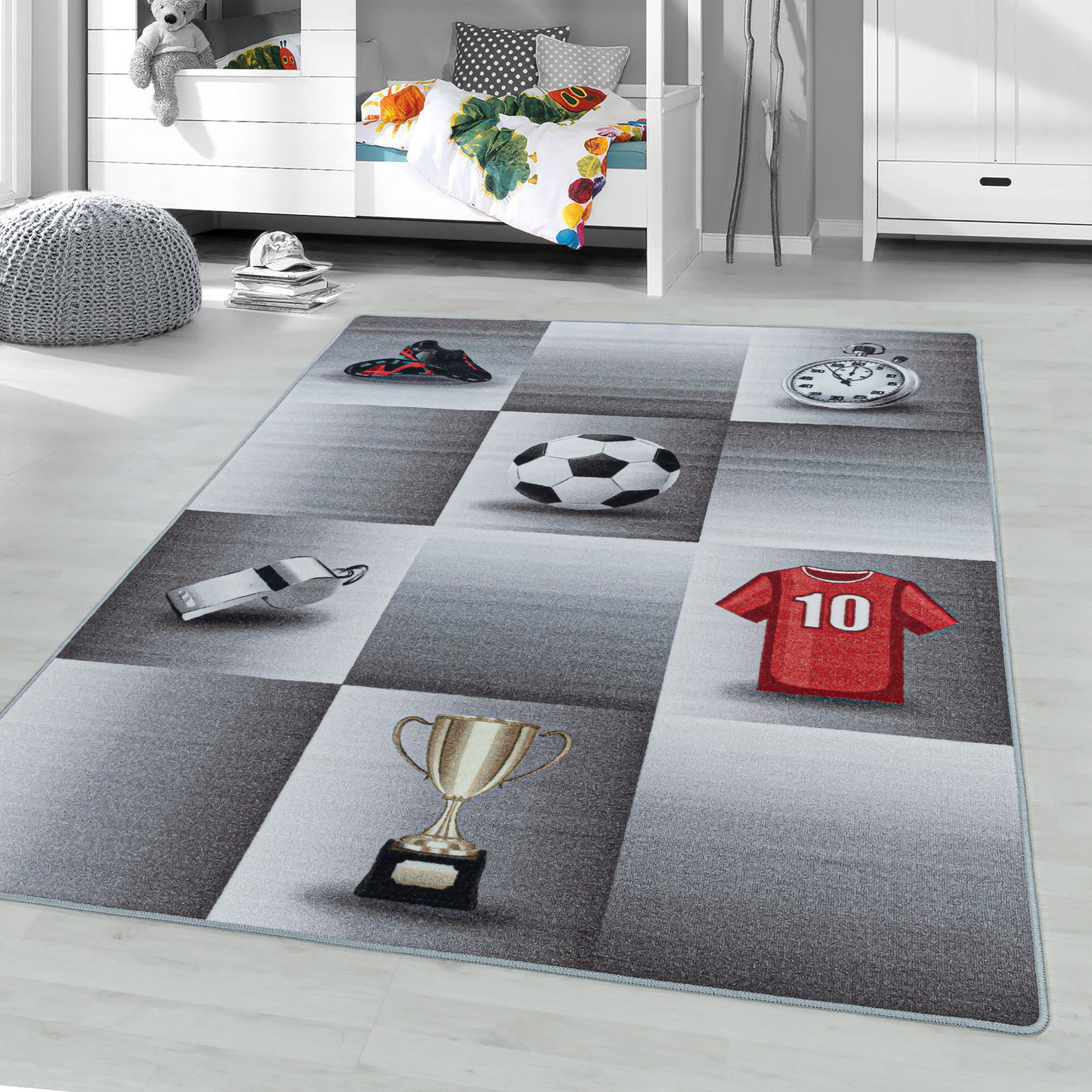 Ayyildiz Teppich Kinderkleed Kampioen Grijs Rechthoekig 120 x 170 cm