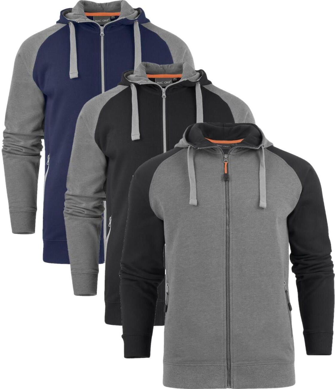 Macone 2532028 Chris Hoodie Navy/grey Melange L