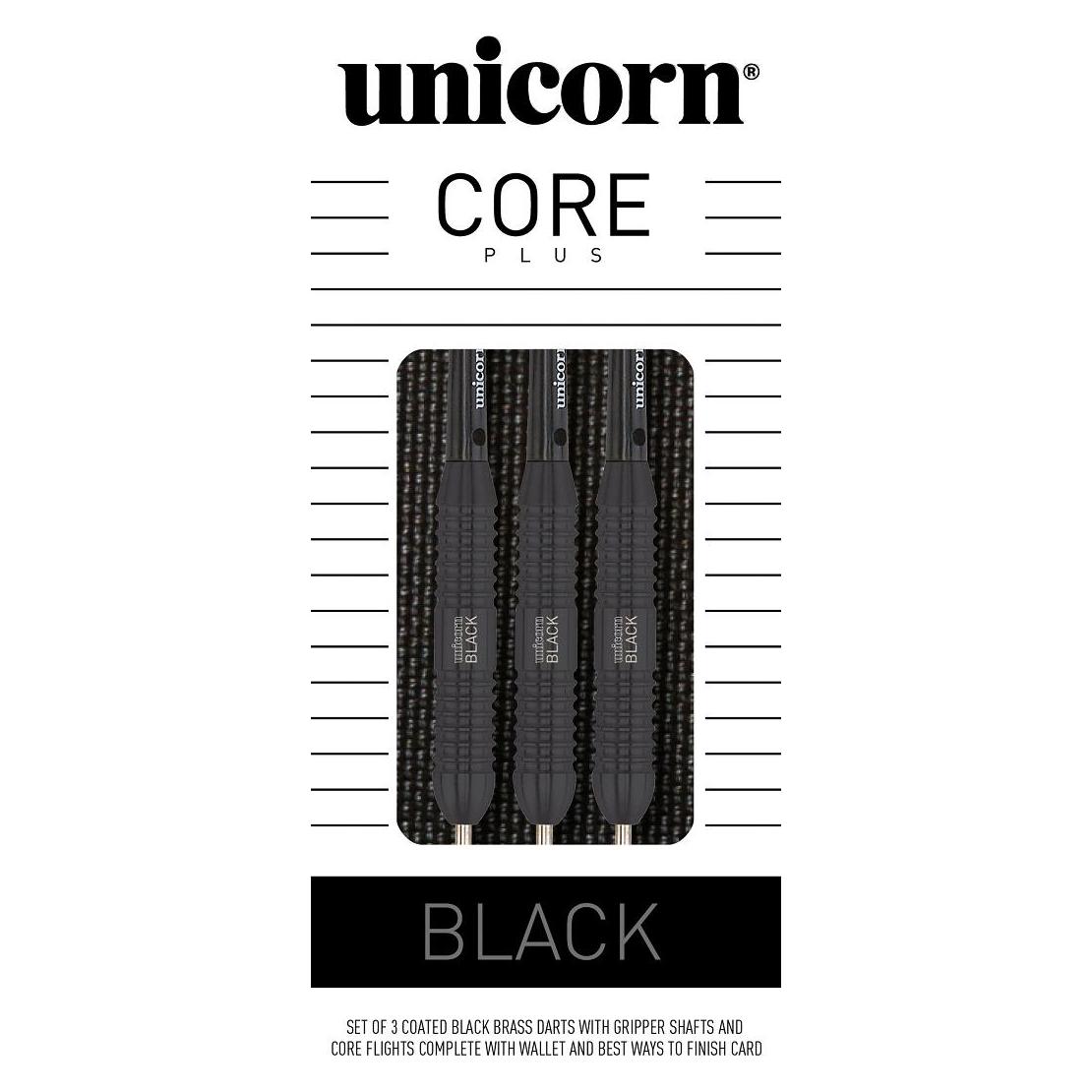 Unicorn Core Plus Black Steel Darts (26 g) (14021)