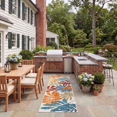 SAFAVIEH Cabana Laila Indoor/ Outdoor Waterproof Patio Floral Rug