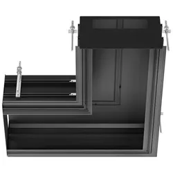 Gessi lineares Deckeneinbau-System, Winkel- Grundkörper 740X740mm für 5 Module, 61052299