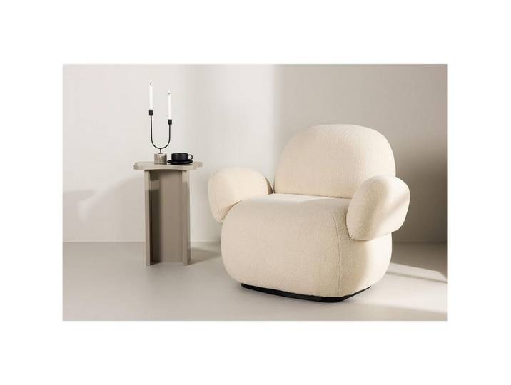 BOURGH Loungesessel SEVILLA Sessel - Lounge Sessel / Relaxsessel Boucle Stoff in beige
