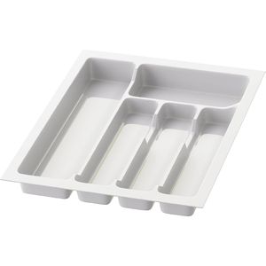 Sossai Besteckkasten Divio, weiß, aus Kunststoff, für Schublade, 5 Fächer, 33 x 43 cm