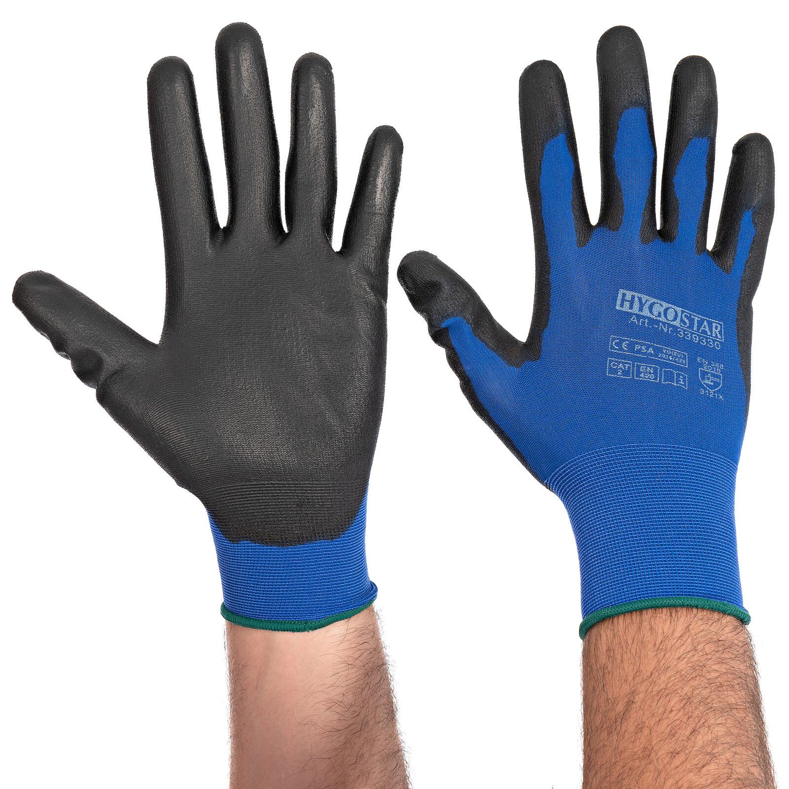 HYGOSTAR Arbeitshandschuhe Ultra Light 8 blau,schwarz 339350