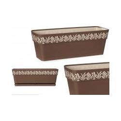Kerbl Stefanplast Pflanzgefäss Gaia Rechteckig Wasserreserve Turteltaube (49.50 x 19 x 17 cm) (42617723)