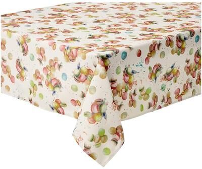 Violet Linen European Macaron Biscuits Pattern Tablecloth